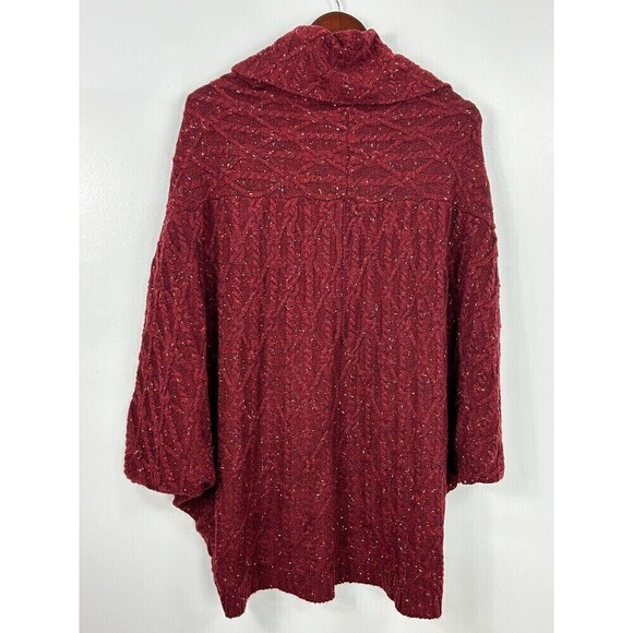 New St Johns Bay Women Sz XXL Maroon Red Sweater Short Dolman Sleeve Pullover E4 - Picture 3 of 12